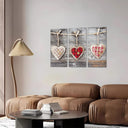Estancia Decoracion Romantica Original Corazones de Madera