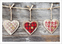 Lámina Decoracion Romantica Original Corazones de Madera