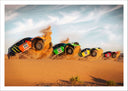 Lámina Paisaje Desierto Coches Carreras Rally Colores, Caballito