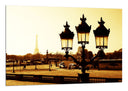 Cuadro paisaje ciudad color sepia, torre eiffel, paris
