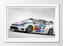 Cuadro enmarcado blanco Deporte Coche Carrera Rally Volkswagen Blanco Red Bull