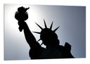 Cuadro estatua de la libertat, ciudad de nueva york, silueta