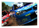 Cuadro Deporte Competicion Rally Subaru, Coches Rojo y Azul