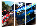 Tríptico Deporte Competicion Rally Subaru, Coches Rojo y Azul