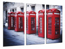 Tríptico Cabina Telefonica Roja, ciudad de londres