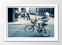 Cuadro enmarcado blanco Hipster Original Anciana Bicibleta Vintage, Blanco y Negro