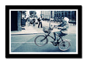 Cuadro enmarcado negro Hipster Original Anciana Bicibleta Vintage, Blanco y Negro