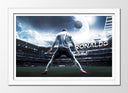 Cuadro enmarcado blanco Futbol, Cristiano Ronaldo