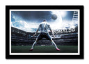 Cuadro enmarcado negro Futbol, Cristiano Ronaldo