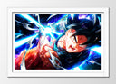 Cuadro enmarcado blanco pelicula, serie, dragon ball, son goku