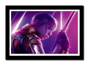 Cuadro enmarcado negro Personaje Marvel, Okoye, black panther