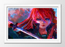 Cuadro enmarcado blanco Anime Shakugan no Shana