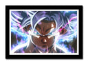 Cuadro enmarcado negro Son goku, dragon ball, anime, color neon, serie