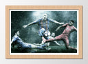 Cuadro enmarcado natural futbol leo messi , sergio ramos, partido