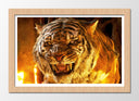 Cuadro enmarcado natural tigre de fuego, furia, salvaje, animal