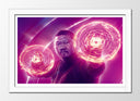 Cuadro enmarcado blanco docor strange, marvel, superheroe, wong