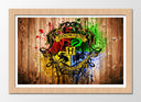 Cuadro enmarcado natural harry potter, escudo, casas