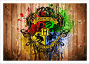 Lámina harry potter, escudo, casas