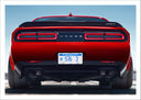 Lámina 2018 Dogde challenger SRT Hellcat,rojo