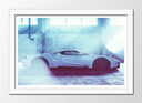 Cuadro enmarcado blanco ford Gt40 ,blanco,garaje