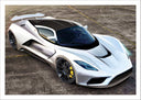 Lámina Hennessey Venom F5,color plata
