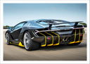 Lámina lamborghini Centenario LP-770,negro con toques amarillos