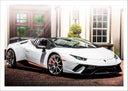 Lámina Lamborghini Huracan Performante color blanco