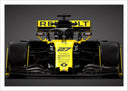 Lámina Renault RS 19,Formula 1,coche amarillo y negro