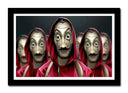 Cuadro enmarcado negro La casa de papel, Fábrica Nacional de Moneda, España