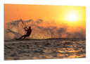 Cuadro surfista, windsurf, playa, atardecer,mar