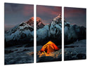 Tríptico Montaña, Everest, Himalaya, Escalada, Campo base, Noche,naturaleza