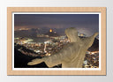 Cuadro enmarcado natural Cristo Redentor, Río de Janeiro, Jesús de Nazaret, Noche, 7 maravillas del mundo