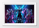 Cuadro enmarcado blanco Videojuego Fortnite, Epic Games, Negro