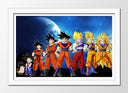 Cuadro enmarcado blanco Anime Dragon Ball, Son Goku, Evolución