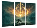 Tríptico Videojuego Elden Ring, Xbox, Playstation, Escudo