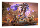 Cuadro Videojuego Monster Hunter Rise, Nintendo, Batalla, Dragón