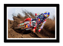 Cuadro enmarcado negro Moto Cross, Red Bull