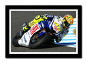 Cuadro enmarcado negro Moto GP, Velentino Rossi, Fiat, 46