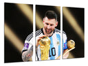 Tríptico Mundial futbol, Argentina, Copa del mundo, Messi