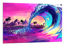 Cuadro ola en la playa, surf deporte,colores llamativos