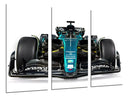 Tríptico Fórmula 1, aston martin AMR23, Fernando Alonso