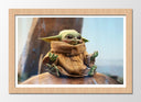 Cuadro enmarcado natural Baby Yoda Star Wars La Guerra de las Galaxias