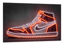 Cuadro zapatilla air force one nike retro, neon