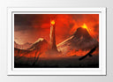 Cuadro enmarcado blanco Mordor, el Ojo de Sauron  El señor de los Anillos
