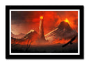 Cuadro enmarcado negro Mordor, el Ojo de Sauron  El señor de los Anillos