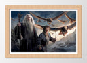 Cuadro enmarcado naturalGandalf y Pippin El señor de los Anillos