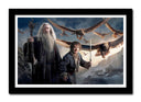 Cuadro enmarcado negro Gandalf y Pippin El señor de los Anillos