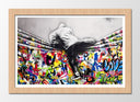 Cuadro enmarcado natural Arte callejero, lona en la pared, banksy