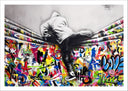 Lámina Arte callejero, lona en la pared, banksy