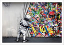 Lámina Arte callejero, lona en la pared, banksy
